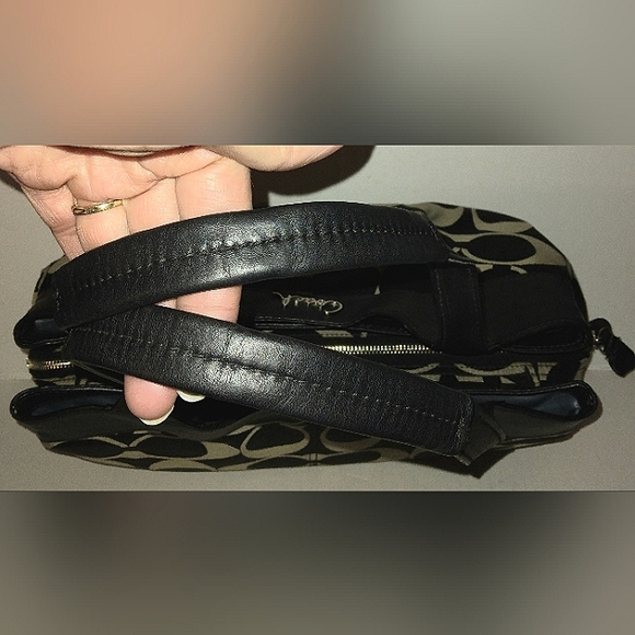 ★BEAUTIFUL!!★EUC COACH "Lexi" Large Signature Sateen 3 Section Interior Satchel - Picture 9 of 16